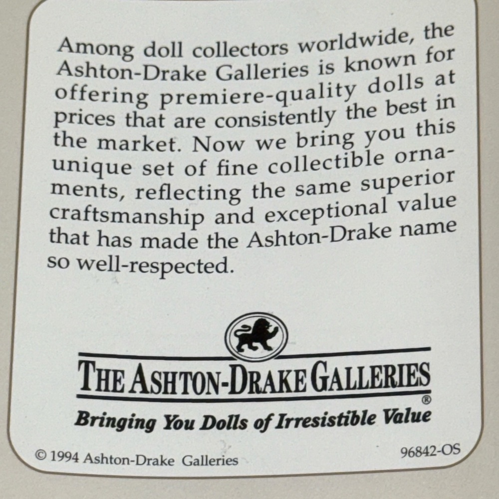 Ashton-Drake Heirloom Ornaments "Silent Night" "Suzanne" "Paul" by Yolanda Bello - Picture 7 of 10